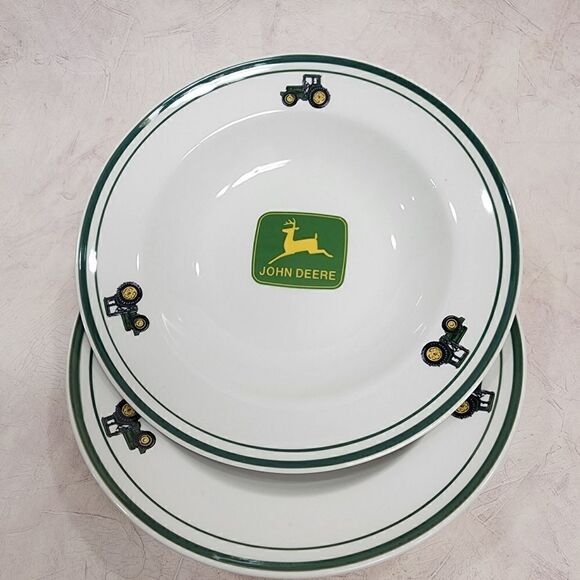 Set of 2 - John Deere 8.75" Dia Cereal Soup Bowls Gibson - Picture 2 of 11